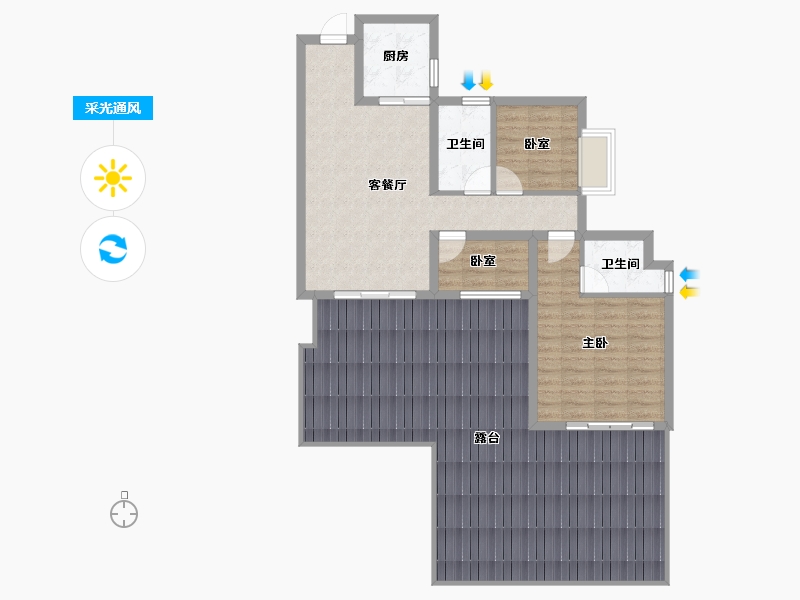 四川省-眉山市-圆中润达丰滨江郦城-122.99-户型库-采光通风