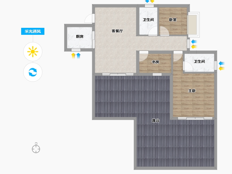 四川省-眉山市-圆中润达丰滨江郦城-115.91-户型库-采光通风