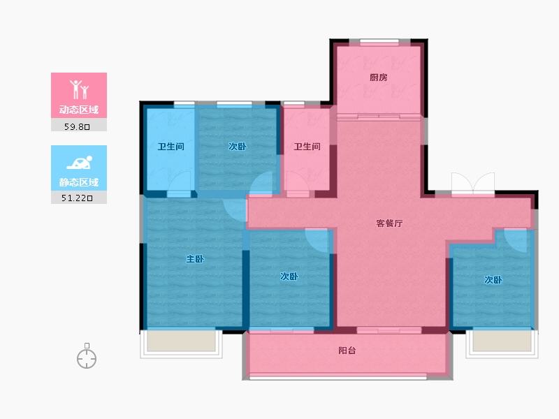 陕西省-西安市-国樾府-99.10-户型库-动静分区