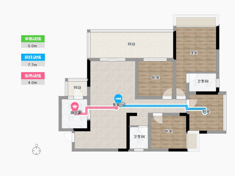 四川省-雅安市-西网蒙山府-104.84-户型库-动静线