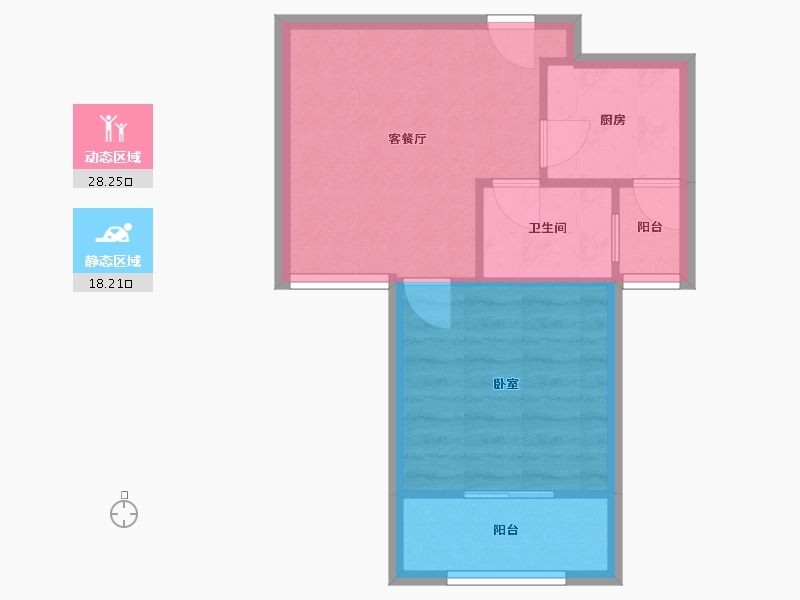 上海-上海市-徐泾北城馨浦苑-西区-53.00-户型库-动静分区