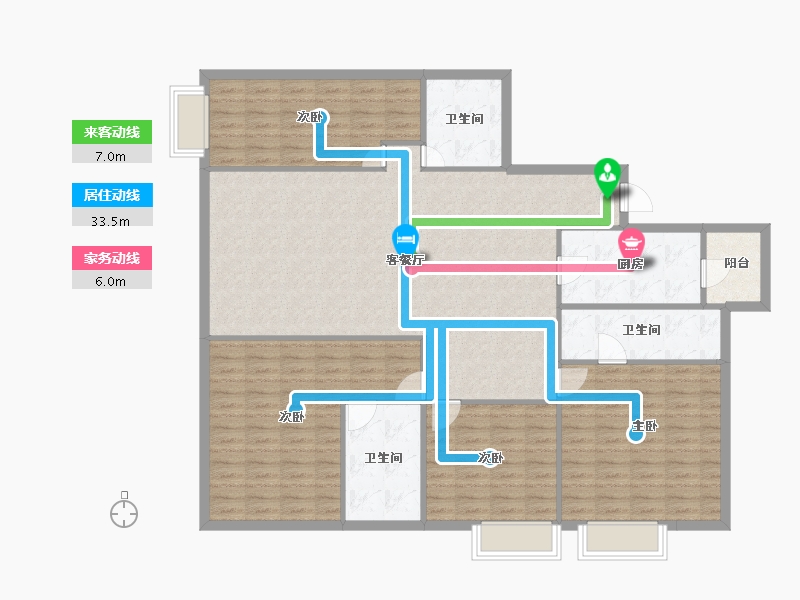 重庆-重庆市-日月光解放碑1号R3-149.02-户型库-动静线