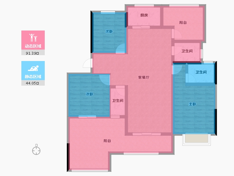 湖北省-孝感市-新天地-121.13-户型库-动静分区