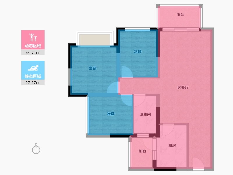 四川省-内江市-万达·内江文旅城-68.00-户型库-动静分区