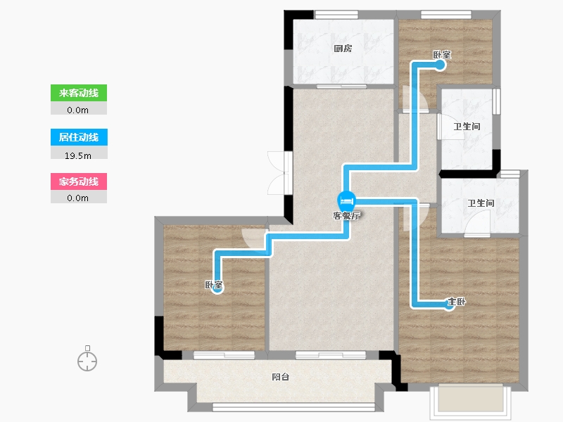 福建省-南平市-世茂阳光城·璀璨滨江-84.00-户型库-动静线