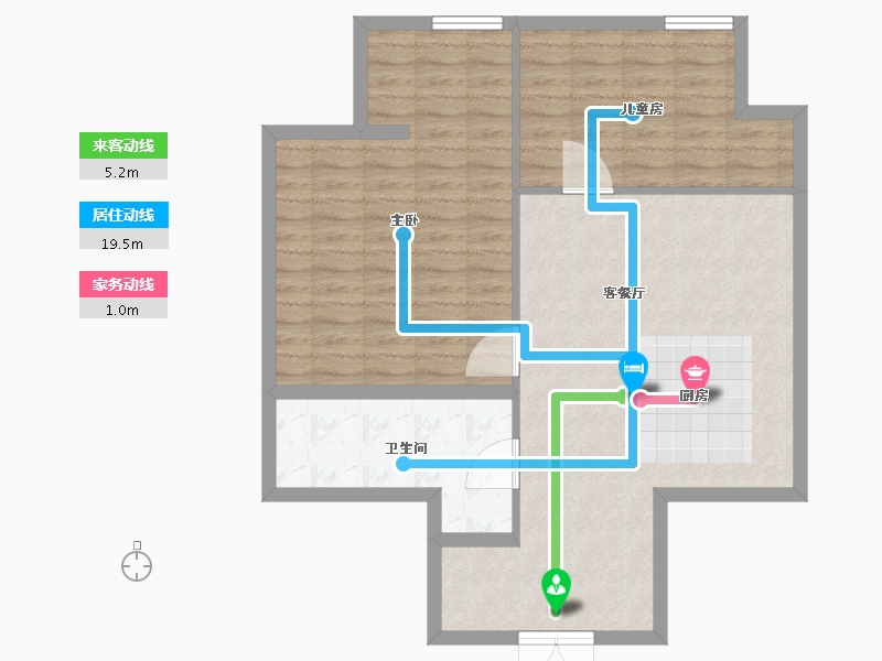 河北省-邯郸市-美食林环球中心-84.50-户型库-动静线