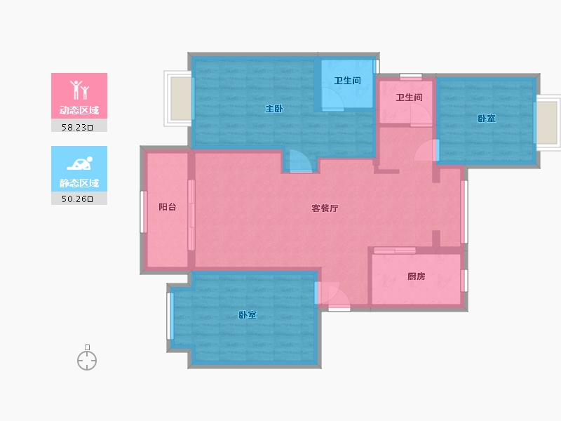 上海-上海市-上海桃花源-三期-250.00-户型库-动静分区