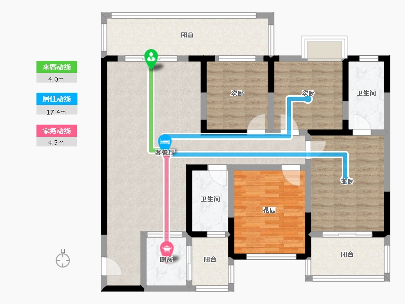 湖北省-鄂州市-书香曼城-113.30-户型库-动静线