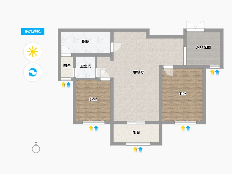 江西省-上饶市-和锦园-80.00-户型库-采光通风