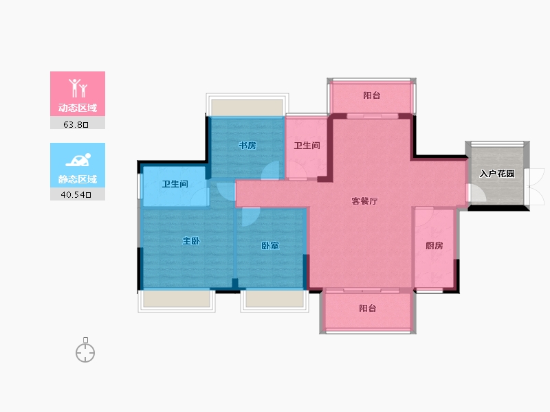 广东省-韶关市-欧浦御龙湾-100.26-户型库-动静分区