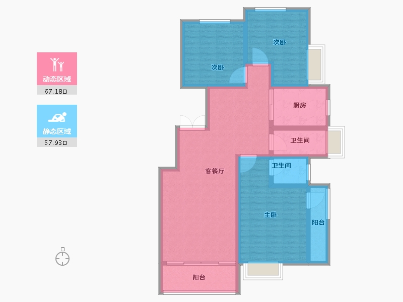 河南省-焦作市-孟州宏业鑫城-112.01-户型库-动静分区