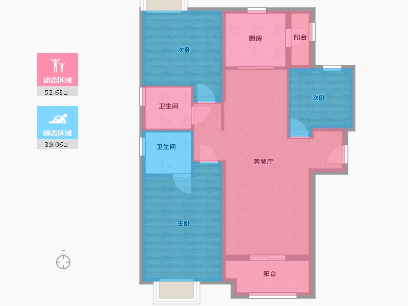 广西壮族自治区-柳州市-万象府-87.00-户型库-动静分区