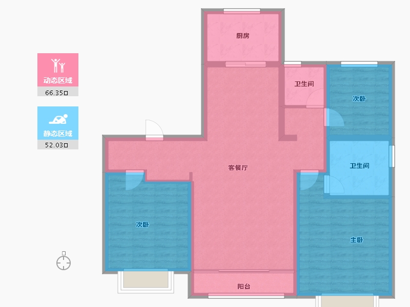 山东省-枣庄市-德圣风华里-106.48-户型库-动静分区