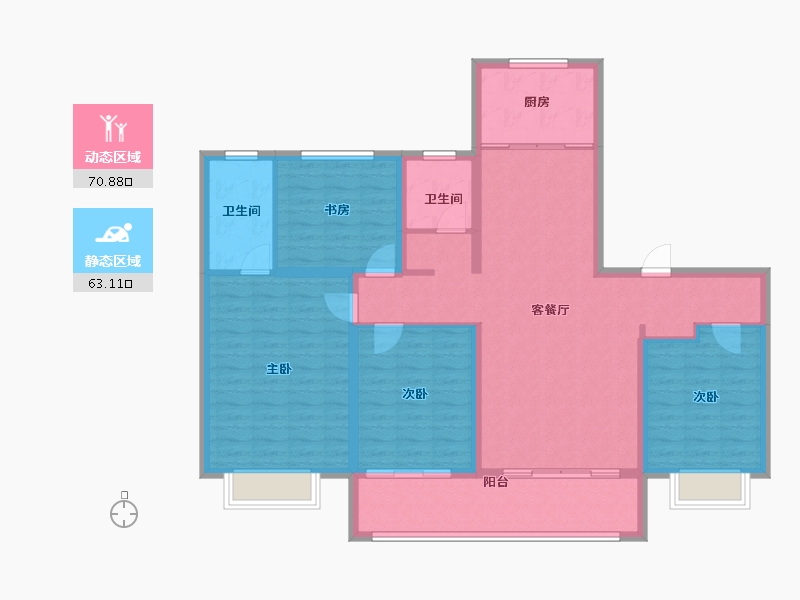 山东省-枣庄市-德圣风华里-120.96-户型库-动静分区