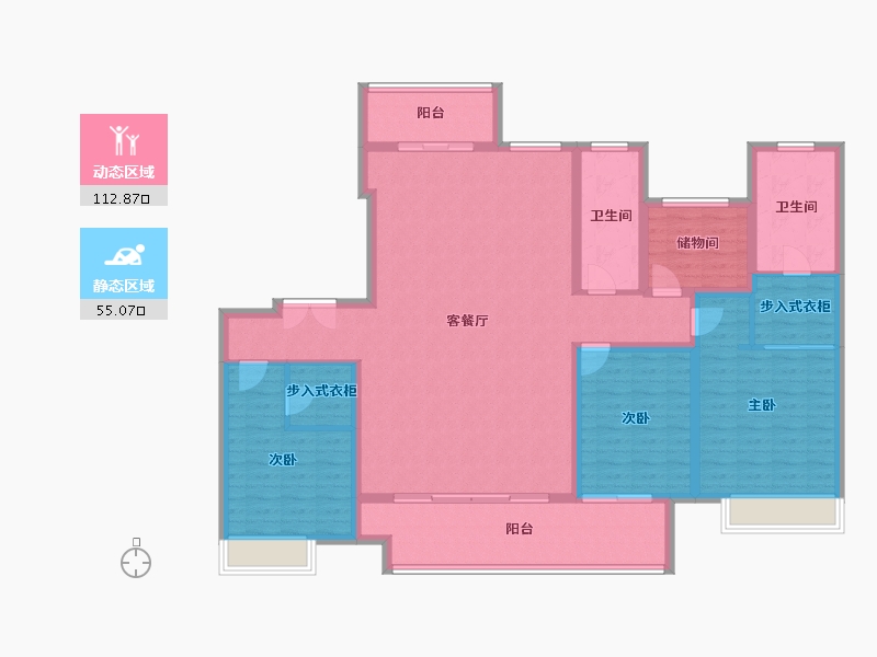 河南省-安阳市-安阳建业君邻大院-152.32-户型库-动静分区