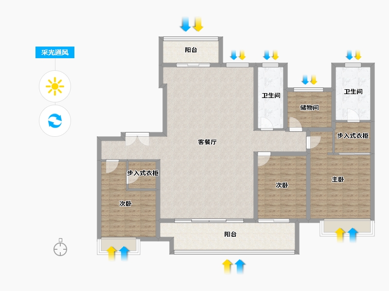 河南省-安阳市-安阳建业君邻大院-152.32-户型库-采光通风