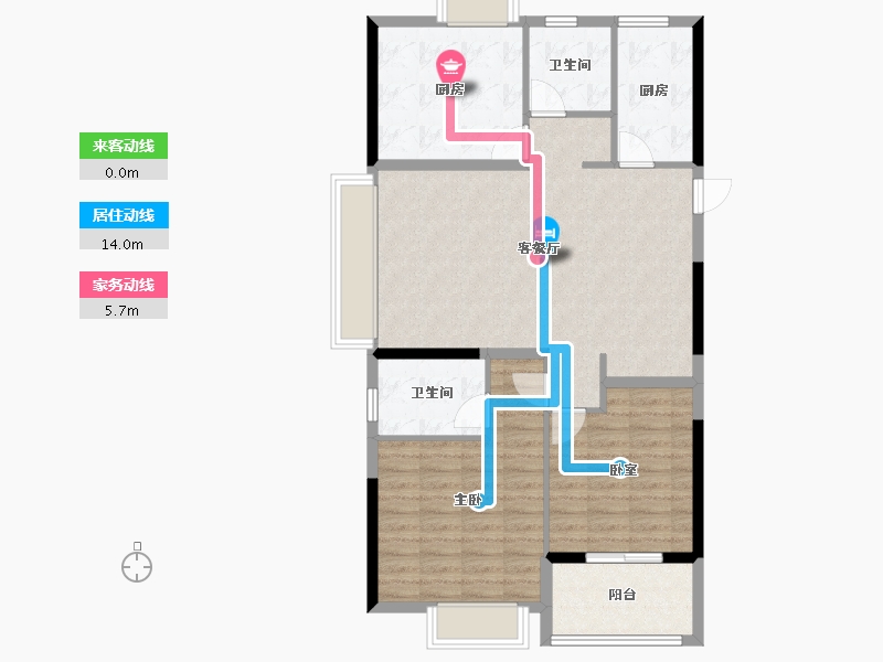 安徽省-阜阳市-置地双清湾​-92.80-户型库-动静线