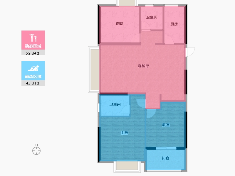 安徽省-阜阳市-置地双清湾​-92.80-户型库-动静分区