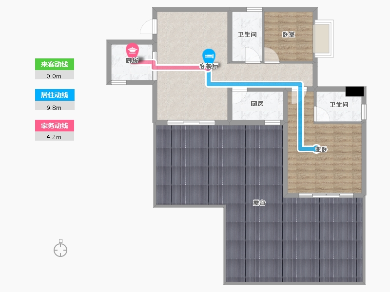 四川省-眉山市-圆中润达丰滨江郦城-125.08-户型库-动静线