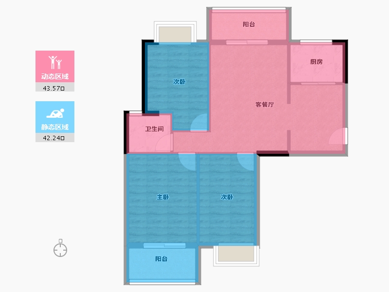 福建省-南平市-建瓯武夷花园-77.58-户型库-动静分区