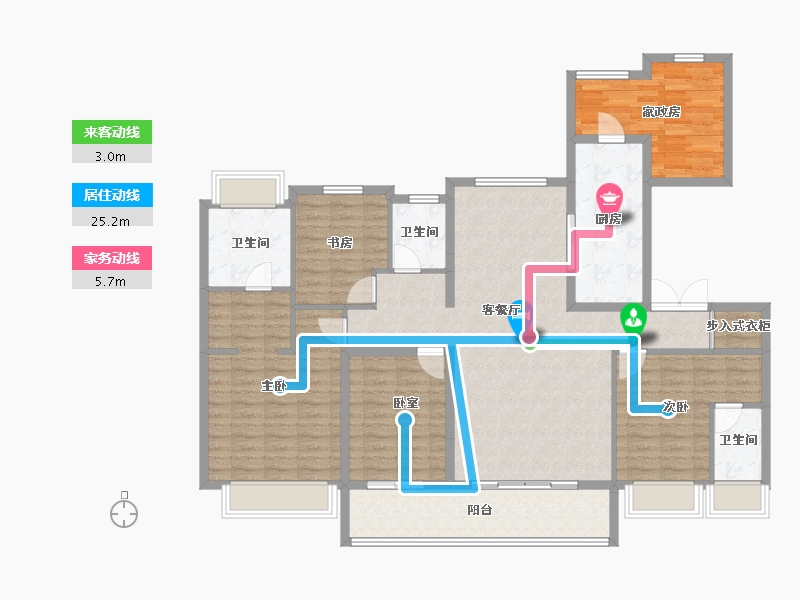 安徽省-阜阳市-碧桂园翡翠湾-144.00-户型库-动静线