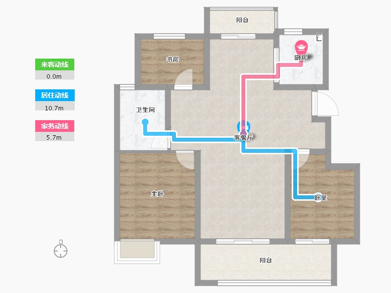 安徽省-六安市-众安玖珑府-87.06-户型库-动静线