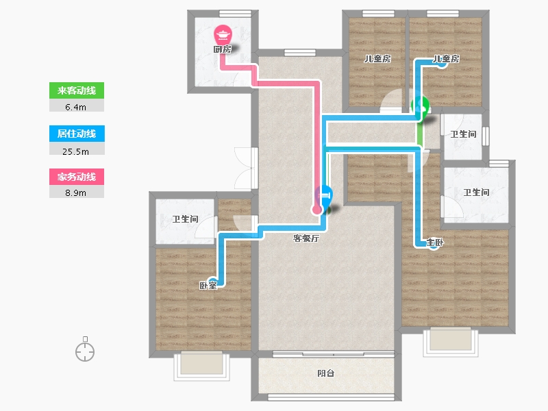 河北省-石家庄市-天山依澜-120.10-户型库-动静线