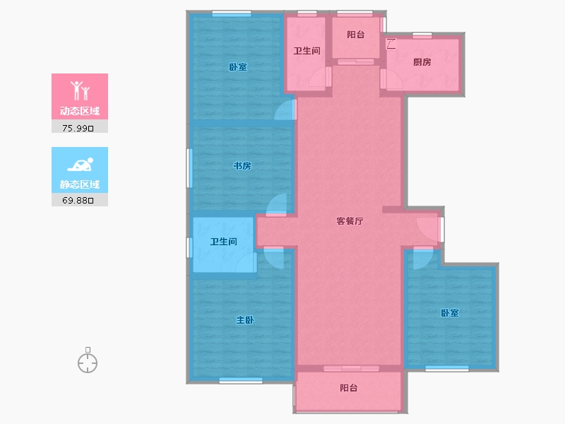 上海-上海市-新城尚品-130.40-户型库-动静分区