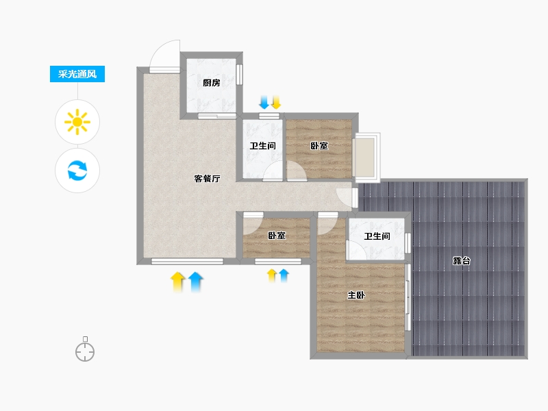 四川省-眉山市-圆中润达丰滨江郦城-99.05-户型库-采光通风