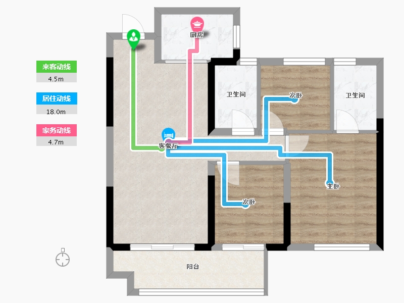 福建省-漳州市-世茂云境(建设中)-78.00-户型库-动静线