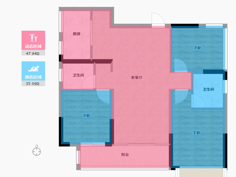 四川省-内江市-万达·内江文旅城-74.29-户型库-动静分区