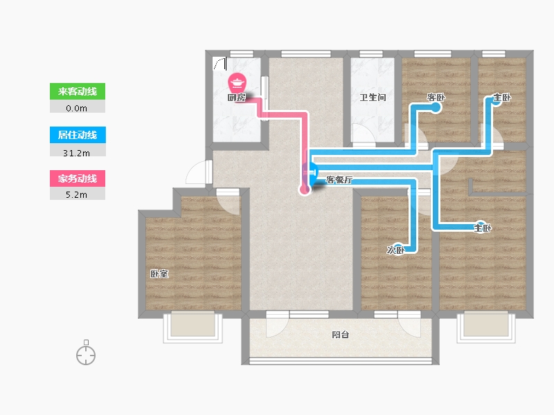 山东省-青岛市-奥润·和府-97.61-户型库-动静线