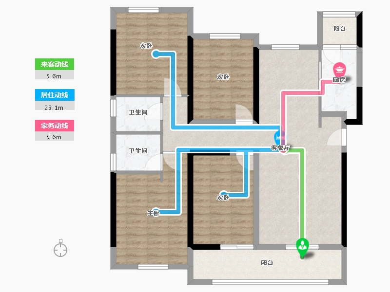 湖北省-十堰市-国瑞中心-137.50-户型库-动静线