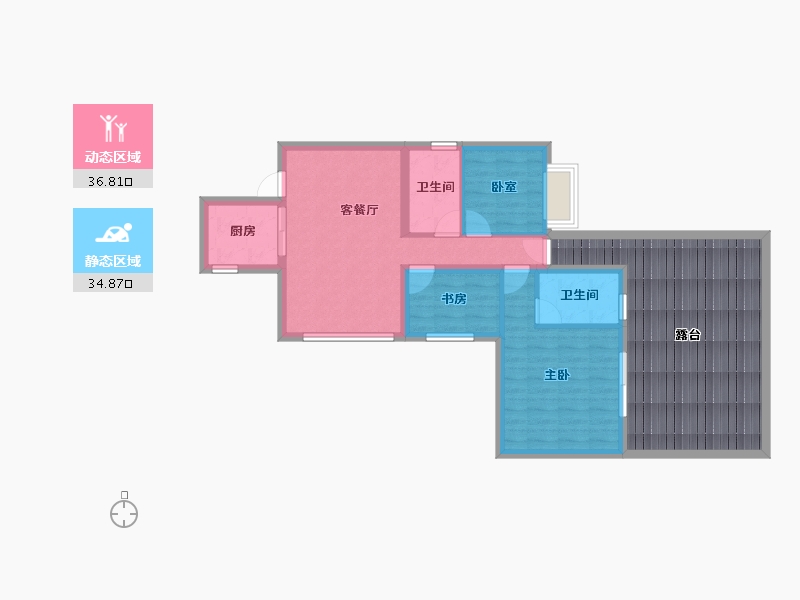 四川省-眉山市-圆中润达丰滨江郦城-93.13-户型库-动静分区