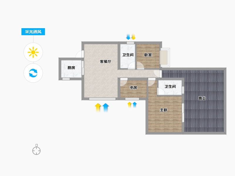 四川省-眉山市-圆中润达丰滨江郦城-93.13-户型库-采光通风