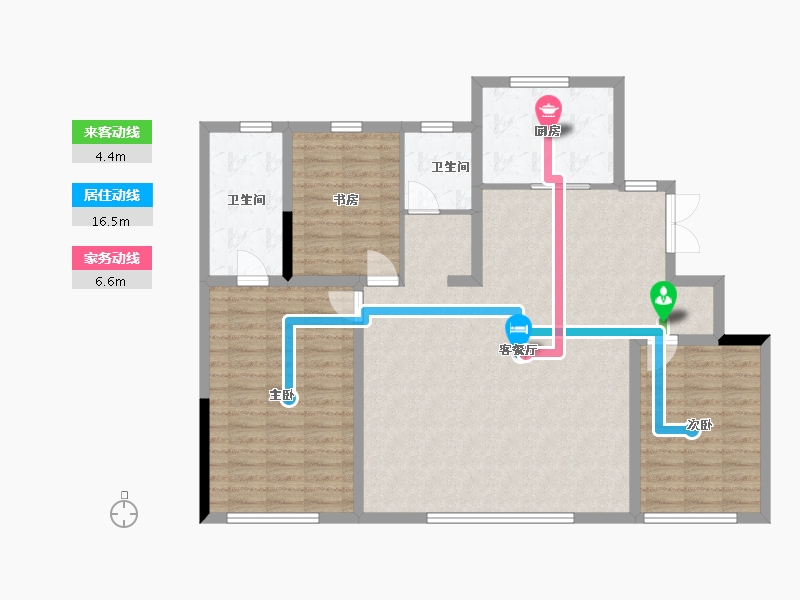 辽宁省-盘锦市-总部生态城·泰郡三期-119.90-户型库-动静线