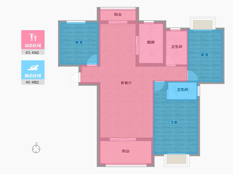 湖北省-随州市-汇龙湾·半岛天境-93.24-户型库-动静分区