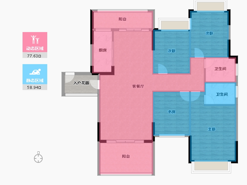 广东省-阳江市-金山明珠-129.17-户型库-动静分区