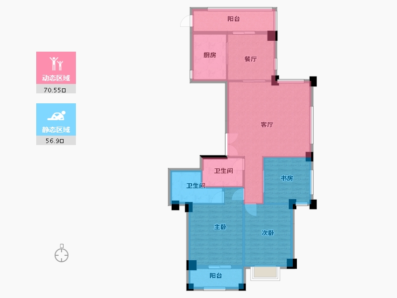 浙江省-温州市-富中锦园-115.00-户型库-动静分区