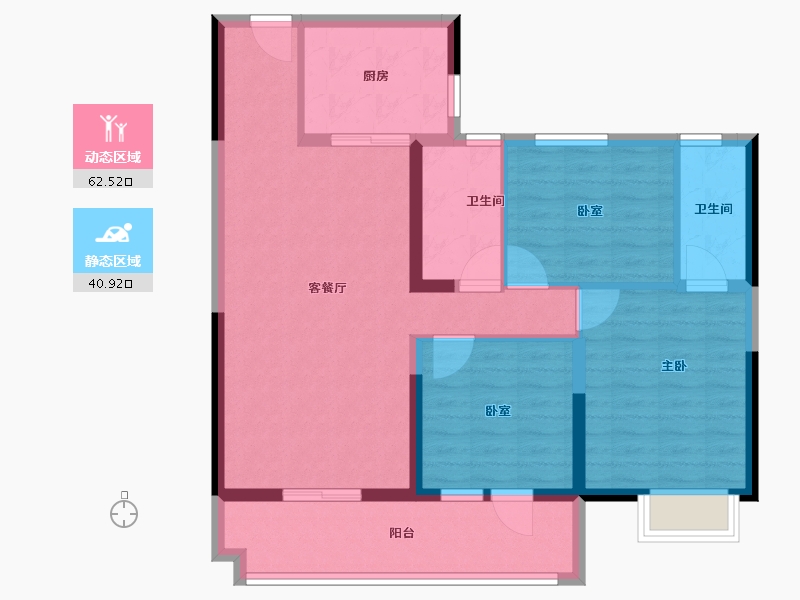 湖北省-随州市-随州碧桂园-92.80-户型库-动静分区