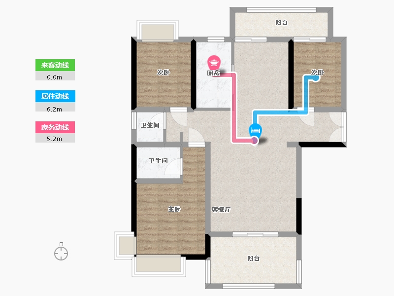 云南省-曲靖市-星辰苑-101.00-户型库-动静线