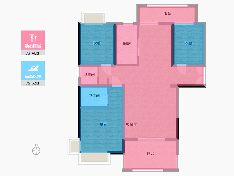 云南省-曲靖市-星辰苑-101.00-户型库-动静分区