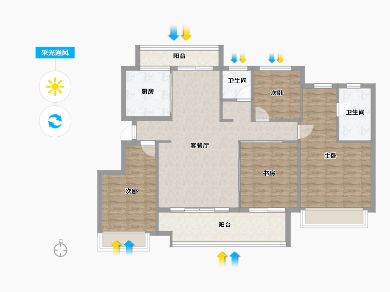 山东省-临沂市-白鹭金岸-112.00-户型库-采光通风