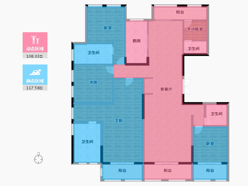 浙江省-杭州市-宋都天润​-204.52-户型库-动静分区