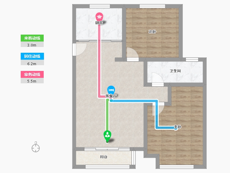 河北省-保定市-林语墅-74.30-户型库-动静线