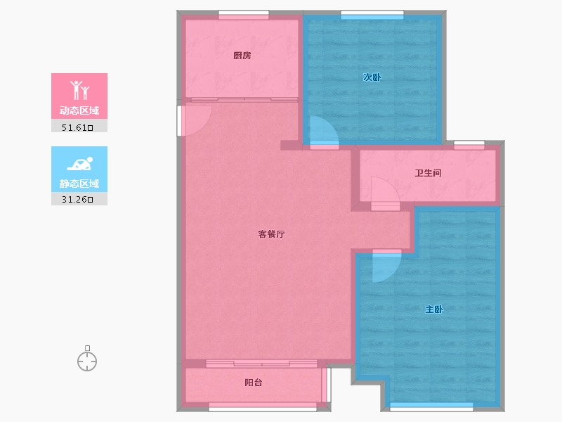 河北省-保定市-林语墅-74.30-户型库-动静分区