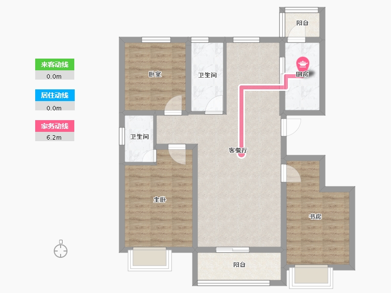 河北省-邢台市-滨河上智家园-85.93-户型库-动静线