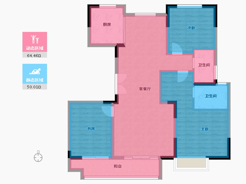 河南省-洛阳市-洛阳建业鸾州府-103.13-户型库-动静分区