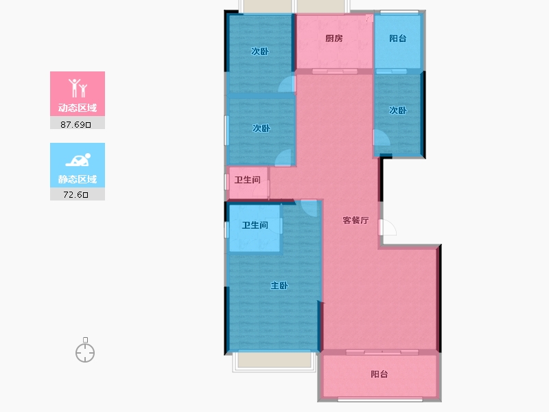 广东省-揭阳市-华美春天-146.64-户型库-动静分区