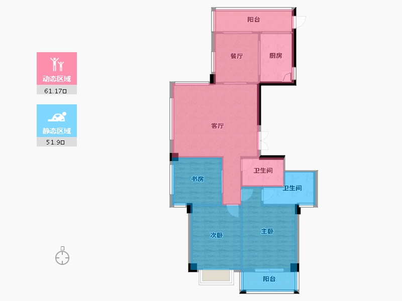 浙江省-温州市-富中锦园-115.00-户型库-动静分区